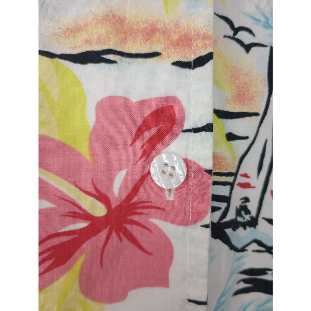 VTG 90s ERIKA floral tropical button down short blouse - Picture 5 of 6